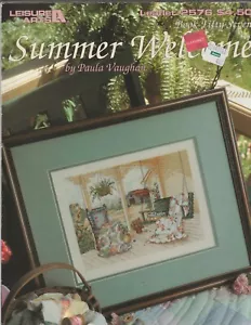 Paula Vaughan Summer Welcome Cross Stitch Leaflet 2576Porch Swing 1994 - Picture 1 of 1