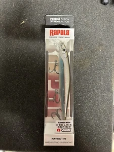 Rapala Mavrrik PXRM110 Suspending 4 3/8” 1/2oz Metallic Moss Back Shiner. - Picture 1 of 3