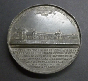 CRYSTAL PALACE Great Exhibition 1862 Sydenham RRR Huge 75mm WM Medallion SK-B115 - Bild 1 von 3