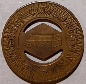 Jefferson City, Missouri - Jefferson City Lines, Inc. Half Fare Token MO 420 C - Picture 1 of 2