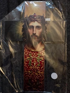 CRUCIFIJO MADERA CRISTO MEDIEVAL CRUZ (2D Plana) Decoración Pared 30x20x0,2cm  - Imagen 1 de 3