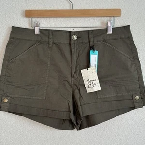 COSMIC BLUE LOVE Joni Patch Pocket Short Olive 12/31 NEW - Picture 1 of 10