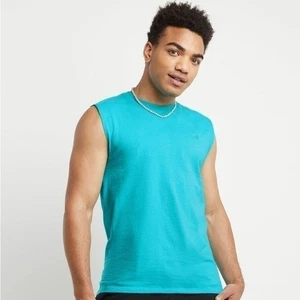 NewChampion Men's Crew Neck Sleeveless Tank Top Blue Size large electric cya - Picture 1 of 5