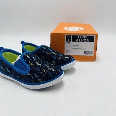 Livie & Luca 9 Ridge кроссовки темно-синий людей органический хлопок холст L15114 новый - Изображение 1 из 4