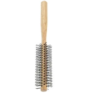 Cepillo redondo pequeño para secador de pelo de madera para cabello rizado - Imagen 1 de 12