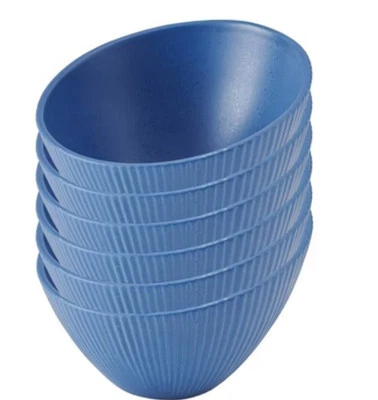 Tigela de estádio Pfaltzgraff, conjunto de 6, 12,8 oz - azul, cofre para máquina de lavar louça - Imagem 1 de 4