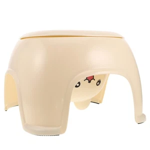 Small Plastic Step Stool: Cartoon Foot Rest With Storage Anti-Slip Bath Stool - Picture 1 of 12