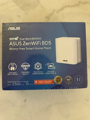 ASUS ZenWiFi BD5 Dual-Band WiFi 7 Mesh, 5000 Mbps, 2500 sq.ft (1pk) - Image 1 of 4