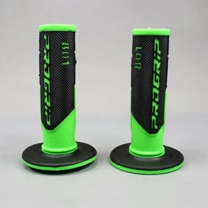 FITS KAWASAKI KMX KX PROGRIP PG801 MOTO X GEL GRIPS GREEN / BLACK - Picture 1 of 2