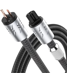 Viborg HiFi Power Cable, 6.6FT, Hi-end Power Cord, 2x9AWG, 16PCs - Photo 1/4