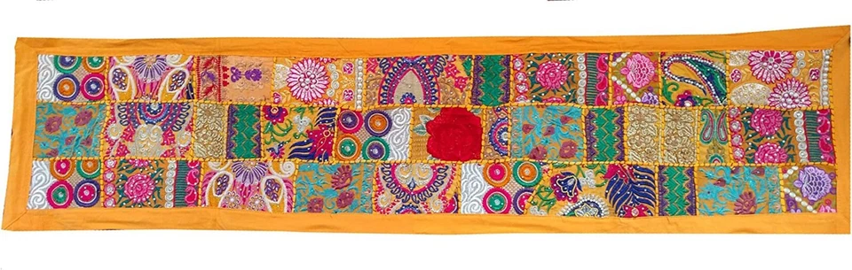 Indian Handmade Embroidered Patchwork Old Hanging Wall Art Vintage Tapestry - Image 1 of 1