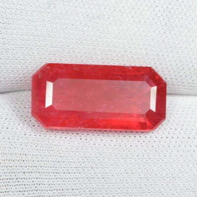 6.64 ct VERY RARE MASSIVE FINE RED NATURAL RHODONITE  OCTAGON C Vdo 4380  JB - Image 1 of 2