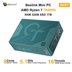 Beelink SER7 AMD Ryzen 7 7840HS Gaming Mini pc up to 65W 32G 1TB DDR5 DP Mini PC