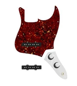 Jazz Bass Groove Loaded Tortoise Pickguard Control Plate Concentric Blk 920D - Picture 1 of 1