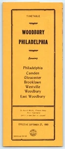 Fahrplan Public Service Bus Route Philadelphia PA Woodbury NJ 27. September 1969 - Bild 1 von 4
