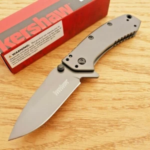 Kershaw Cryo Assisted Folding Knife 2.75" 8Cr13MoV Steel Blade Stainless Handle - Picture 1 of 12