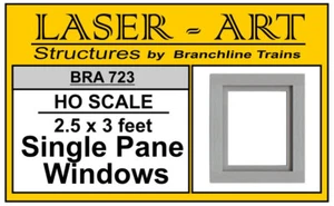 NUOVO HO Branchline Laser-Art #723 2,5 x 3 piedi pannello singolo finestre 12 pezzi - Foto 1 di 2