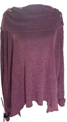 Suéter North Crest Para Mujer 3x Púrpura Cuello Tortuga Botón Cuello y Manga *defectos* Foto 1 de 4