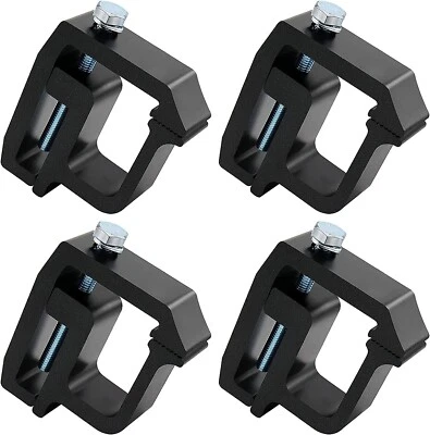 4 PCS Mounting Ladder Rack Clamps for pickup Truck bed Cap Topper Camper black - Image 1 of 4