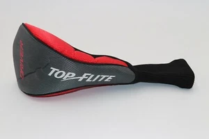 Top Flite Driver Head Cover in Good Used Condition Red White Black Gray - Picture 1 of 2