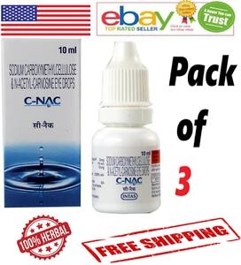 3x C-NAC Eye Drops Cure Cataract Carnosine NAC Glaucoma Bright Clarity 10ml Each - Picture 1 of 5
