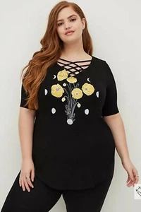 Neu mit Etikett Torrid Plus 2 2X 18/20 LIEBLINGS-TUNIKA MIT TRÄGERN - SUPERWEICH HIMMLISCH SCHWARZ - Bild 1 von 5