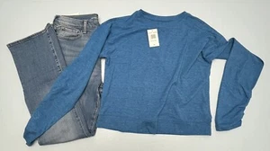 Old Navy Girl's Plus Size 20 High Rise Flare Jeans It’s Our Time Size 2XL Shirt - Picture 1 of 16