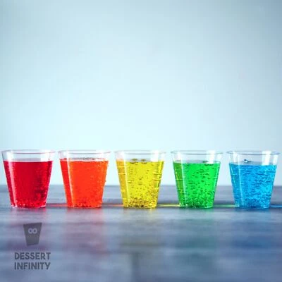 DESSERT INFINITY 60 PCS Clear Plastic Reusable Party Shot Glasses Dessert Cups Cheesecake 100ml