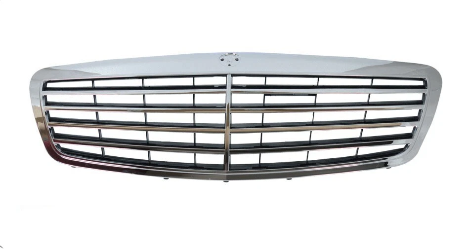 Se adapta a 07-09 Mercedes Benz Clase S W221 parachoques delantero parrilla cromada y negra Foto 1 de 1
