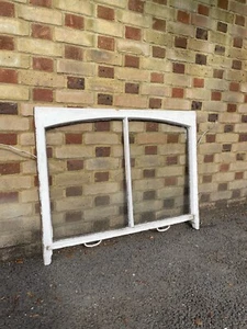 Vecchio pannello ad arco vittoriano edoardiano recuperato finestra a battente in legno 1067 x 830 mm - Foto 1 di 6