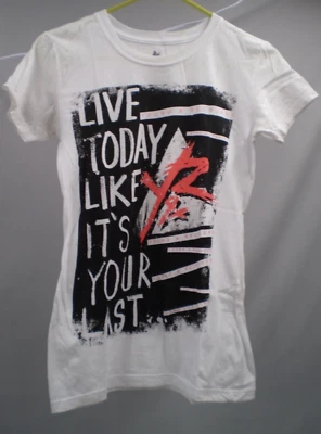 Женская рубашка с рукавами-крылышками Young & Reckless Live Today Like Its Your Last - белая L - Изображение 1 из 4