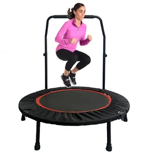660lbs 40" Foldable Mini Trampoline Fitness Indoor workout,Rebounder with Handle - Picture 1 of 12