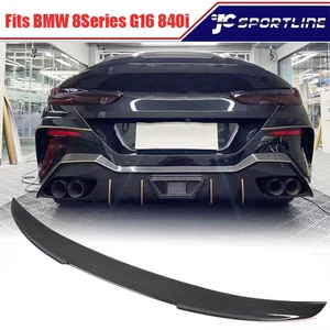 DRY CARBON Rear Trunk Spoiler Wing For BMW 8 Series G16 F93 M8 M850i 840i 18-23 - Picture 1 of 16