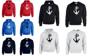 Anker Seemann Kapuzenpullover Swag Kreuz Seemanns Retro Tätowierung (Anker) - Bild 1 von 11