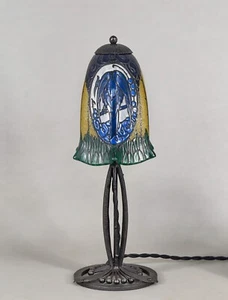 French Art Deco Table Lamp by Les Etablissements Leune    .daum era 1920s France - Picture 1 of 13