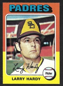 1975 TOPPS LARGE #112  Larry Hardy  SAN DIEGO PADRES  EX-MINT  A