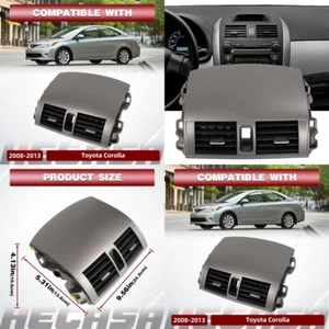 Center Dash Air Vent Panel For Toyota Corolla 2008 2009 20010 2011 2012 2013 - Picture 1 of 10