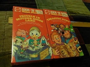 Mattel See 'N Say (VHS x 2) Trouble in Mother Goose Land + Treasure Hunt *NEW* - Picture 1 of 5