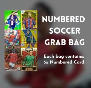 5x Random Numbered Soccer Cards Bulk Bag for Collectors/Giveaways *READ* - Picture 1 of 2
