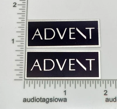 Advent 3 Speaker Badge Logo Emblem Pair Custom Made Aluminum - Image 1 of 4
