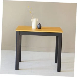 Cabin 33.5" Wooden Dining Table/Small Rectangular Modern Farmhouse Black Oak - Picture 1 of 8