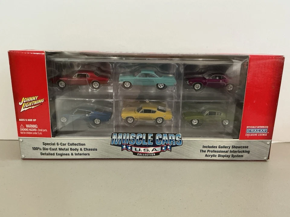 Johnny Lightning Diecast Muscle Cars USA 6 Car Collection Gallery Showcase 2004