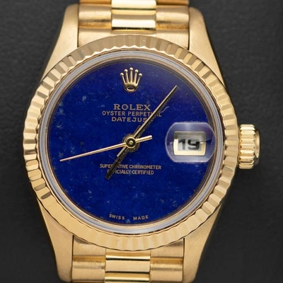 Presidential Rolex Datejust 69178 Fluted Bezel Watch 26mm Lapis Dial - Image 1 of 4