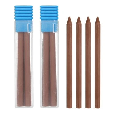 12Pcs 5.6mm 2B Carpenter Pencil Lead Refills, Solid Dry Pencil Refills, Brown - Image 1 of 4