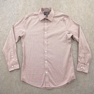 Camisa Bonobos Para Hombres 15.5 Roja Abotonada 34 Pata de Gallo Vestido Calce Ajustado - Imagen 1 de 14