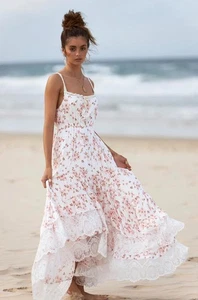 Coven + Co ~ Wildest Dreams Vestido Tirantes Encaje Cottage Prairie Vestido XL 14 16 18 - Imagen 1 de 24