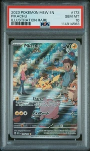 Pokemon TCG Pikachu 173/165 S&V 151 PSA 10 IR English Card - Picture 1 of 2