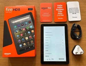 Amazon Fire HD 8 Tablet 10TH Generation 32GB Black Boxed Factory Reset USED - Picture 1 of 5