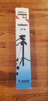 NIB Velbon VE-3 Aluminum Tripod 22"-60" Adjustable Professional Camera Video - Image 1 of 4
