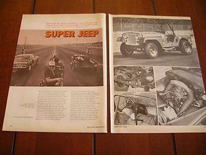 AUTO DA CORSA JEEP DRAG 1967 ***ARTICOLO ORIGINALE 1968*** SUPER JEEP - Foto 1 di 1